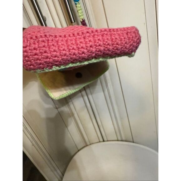 Zara Women's Flap Crochet Floral Sling Crossbody Bag Multicolor Small - Picture 7 of 9